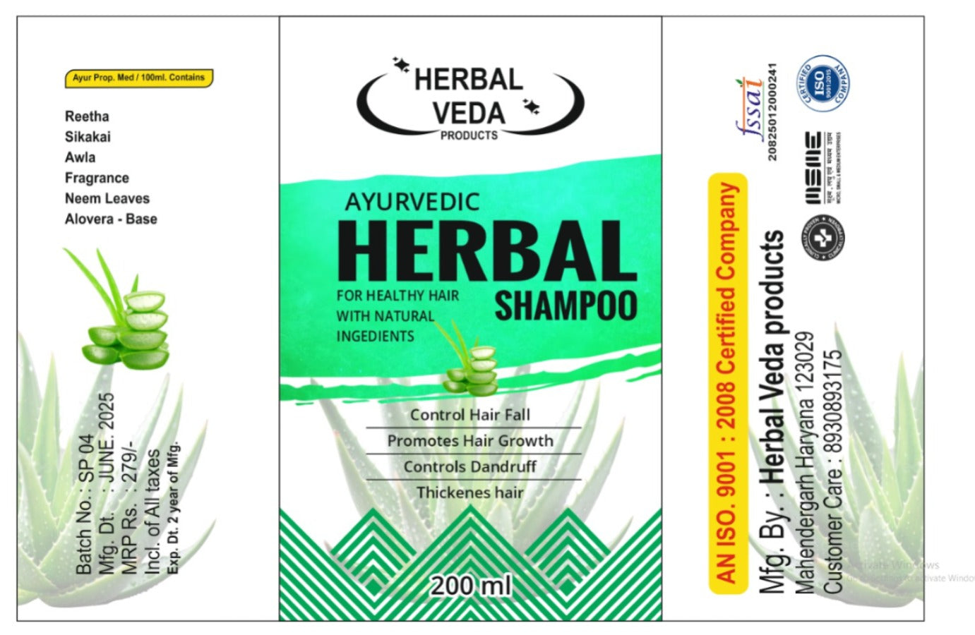 Herbal veda shampoo