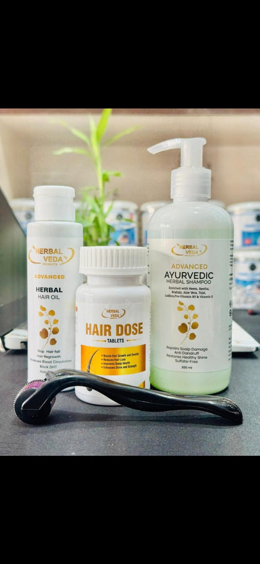 Herbal veda : Hair oil shampoo and Roller